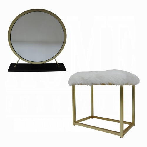 Adao Vanity Mirror & Stool