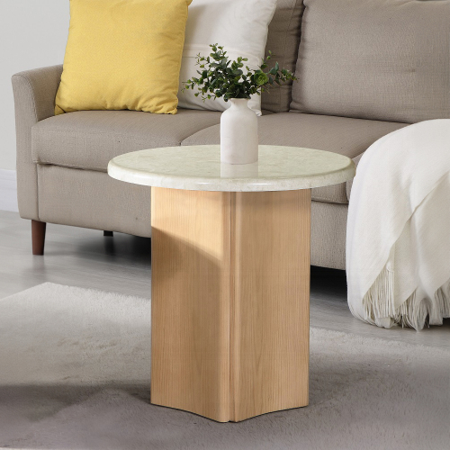 Qwin End Table W/Marble Top