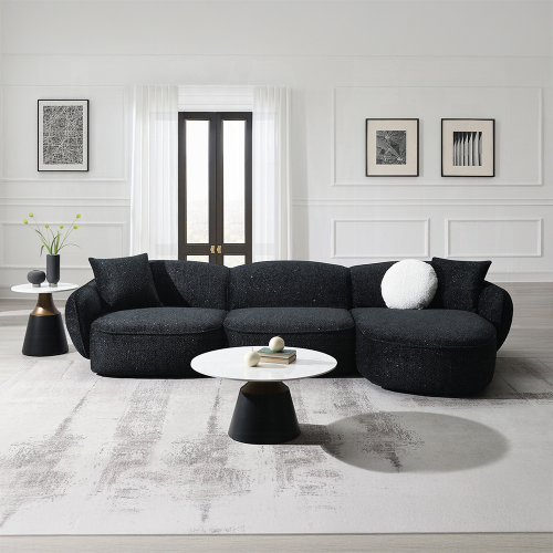 Lucifer Sectional Sofa w/3 Pillows