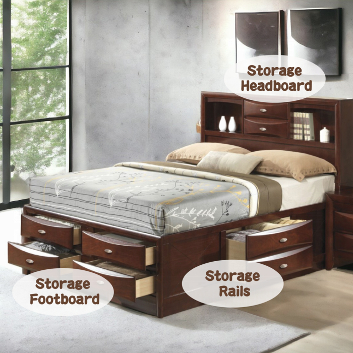 Ireland EK Bed W/Storage