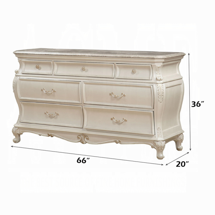 Chantelle Dresser W/Marble Top