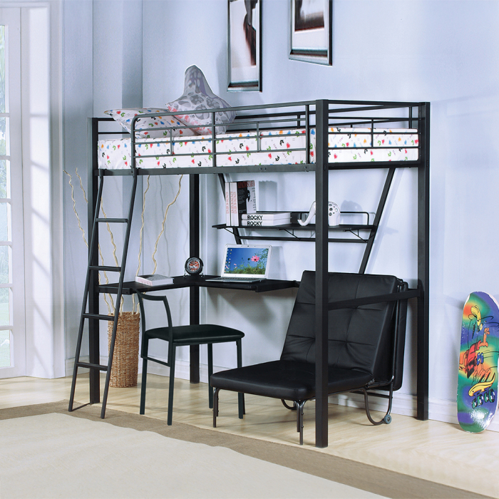 Senon Twin Loft Bed W/Desk