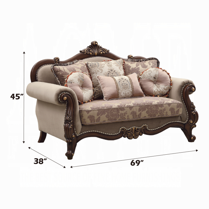 Mehadi Loveseat W/6 Pillows