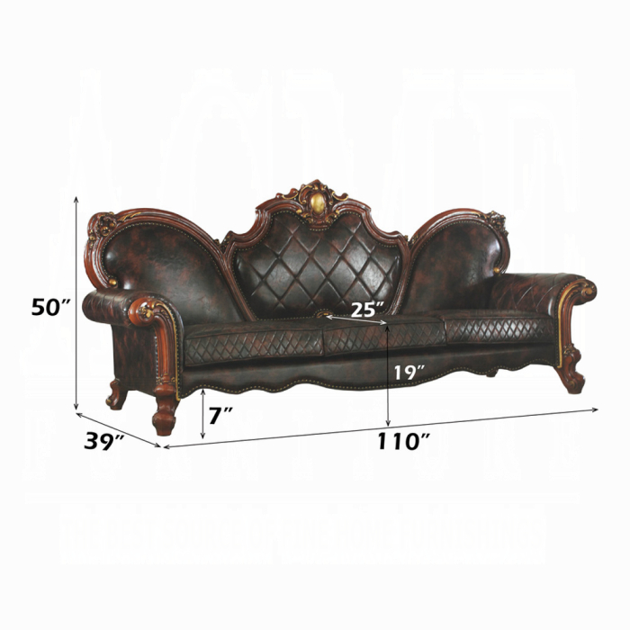 Picardy Oversized Sofa W/5 Pillows