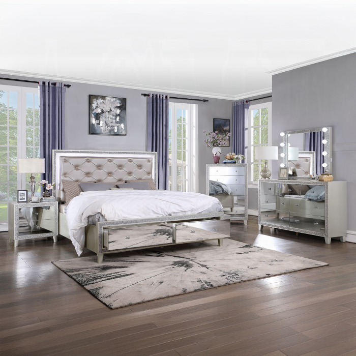 Sliverfluff EK Bed W/Led & Storage