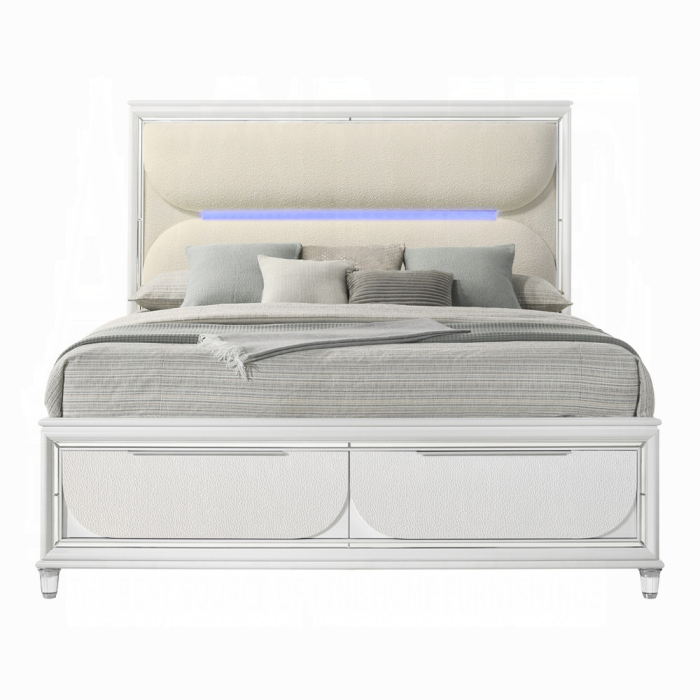 Tarian Queen Bed W/LED & Storage