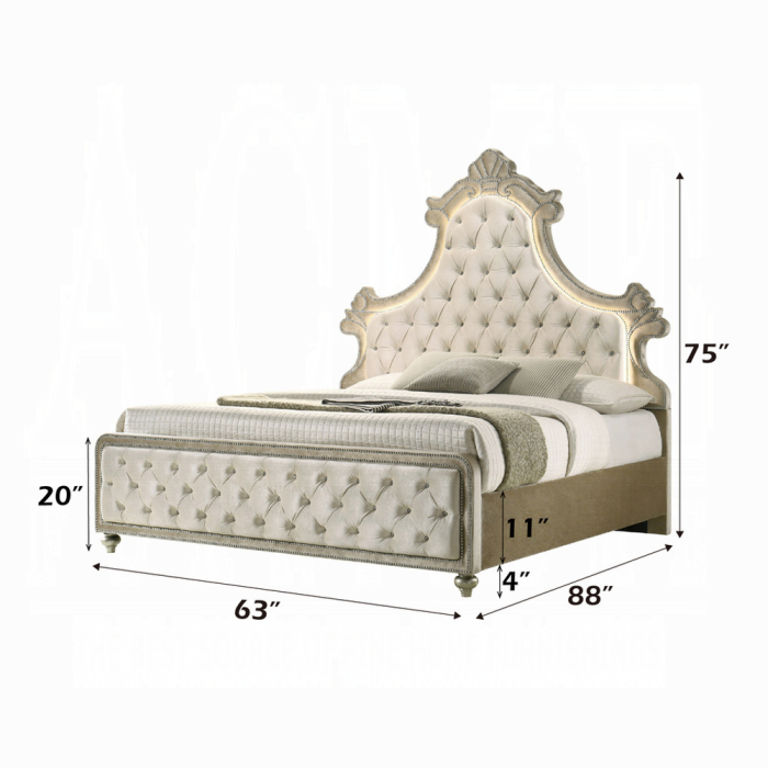 Lucienne Queen Bed W/LED