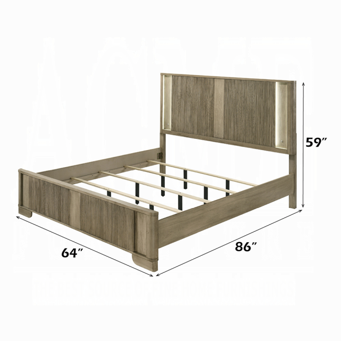 Lakkari Queen Bed w/LED
