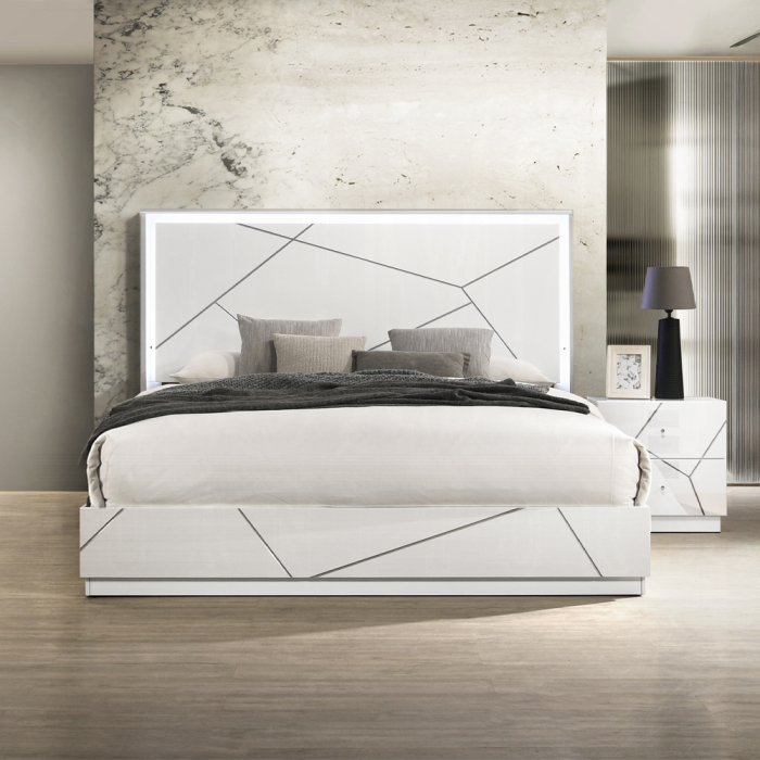 Esther Eastern King Bed w/LED