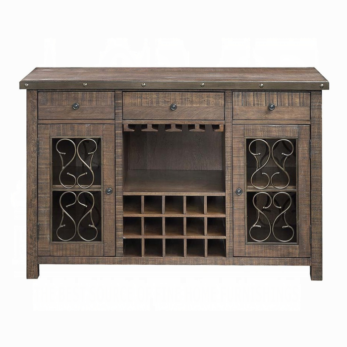 Raphaela Server W/Cup Holder & Wine Rack
