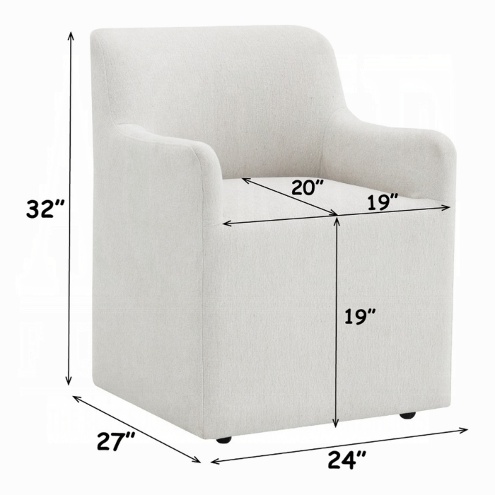 Cafell Arm Chair w/Swivel Casters