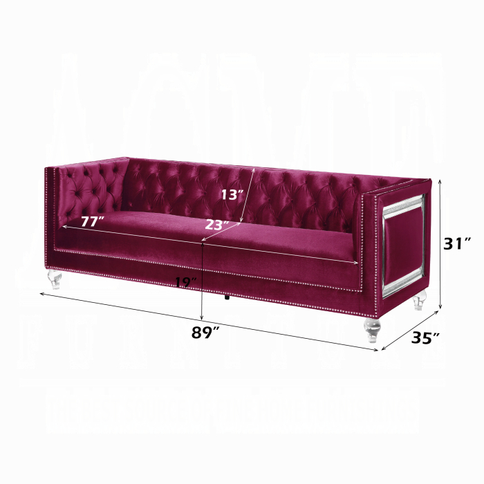 Heibero Sofa W/2 Pillows (Same 56895)
