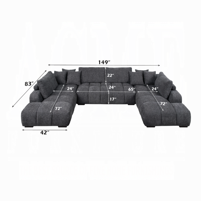 Chosen Sectional Sofa w/6 Pillows