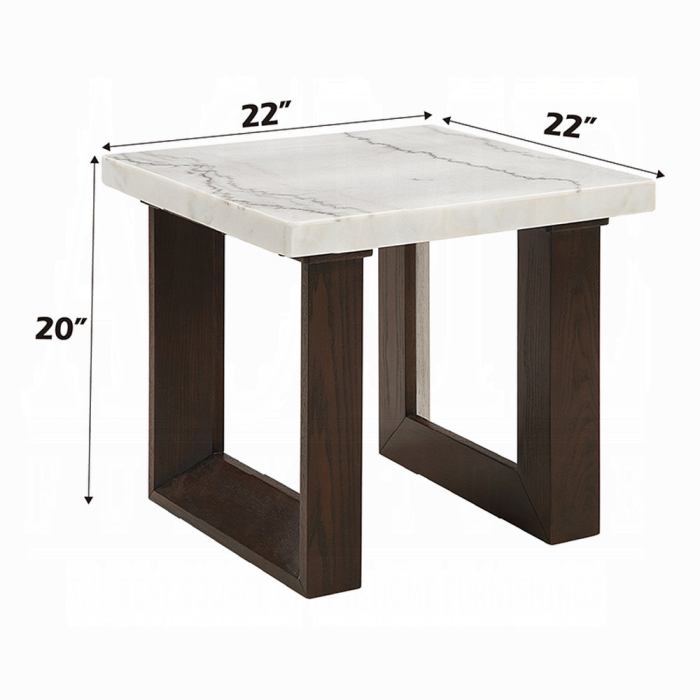 Edwyn End Table w/Marble Top