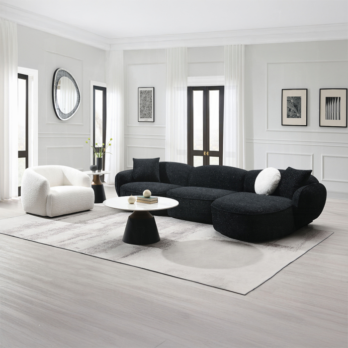 Lucifer Sectional Sofa w/3 Pillows