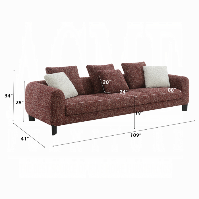 Mardi Sofa w/6 Pillows