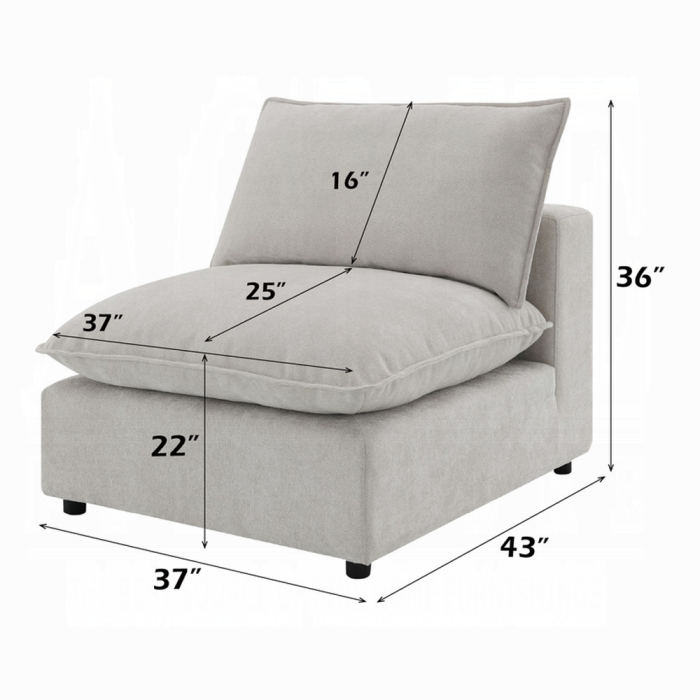 Marisa Modular Armless Chair