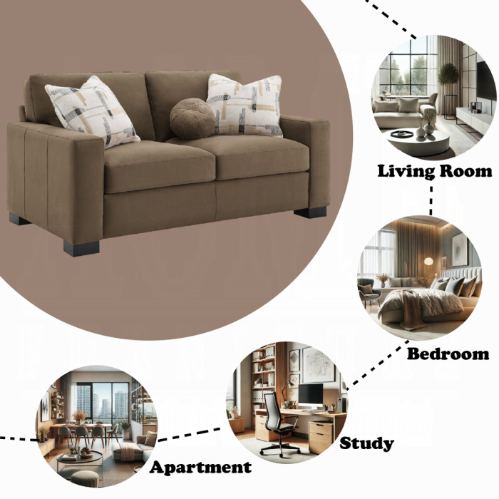 Darya Loveseat w/3 Pillows