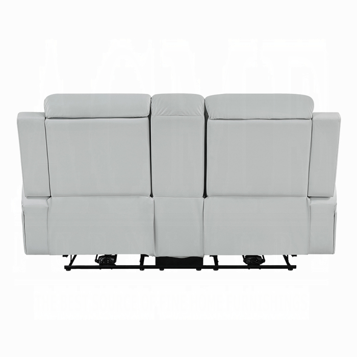 Elonzo Power Motion Loveseat w/Console, LED, Power Headrest & Speaker