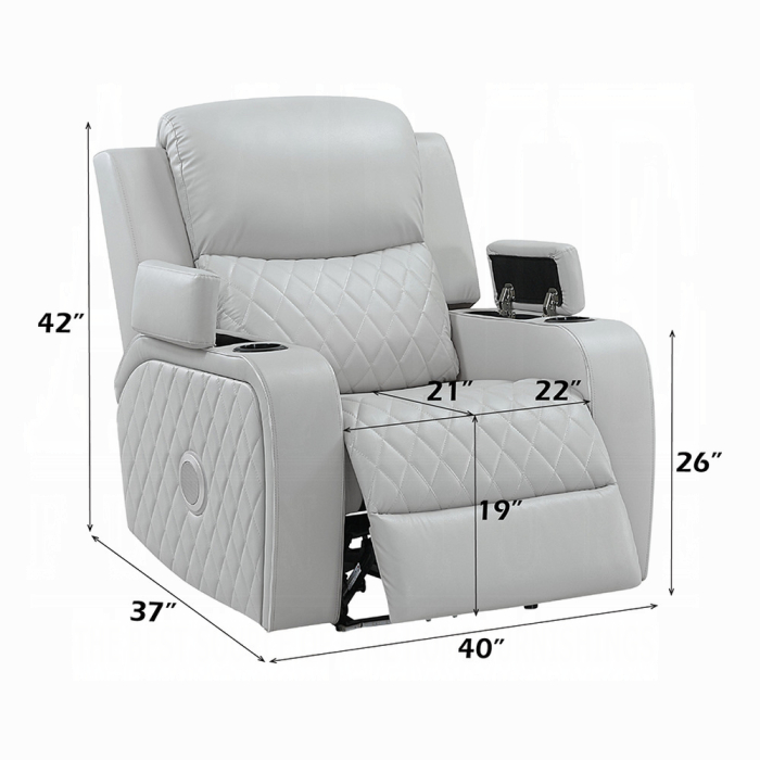 Elonzo Power Motion Recliner w w/LED, Power Headrest & Speaker
