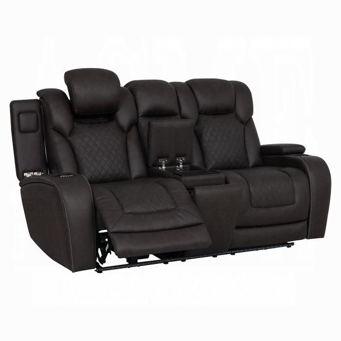 Wendell Power Motion Loveseat w/Console, Wireless Charger, Storage, USB & LED