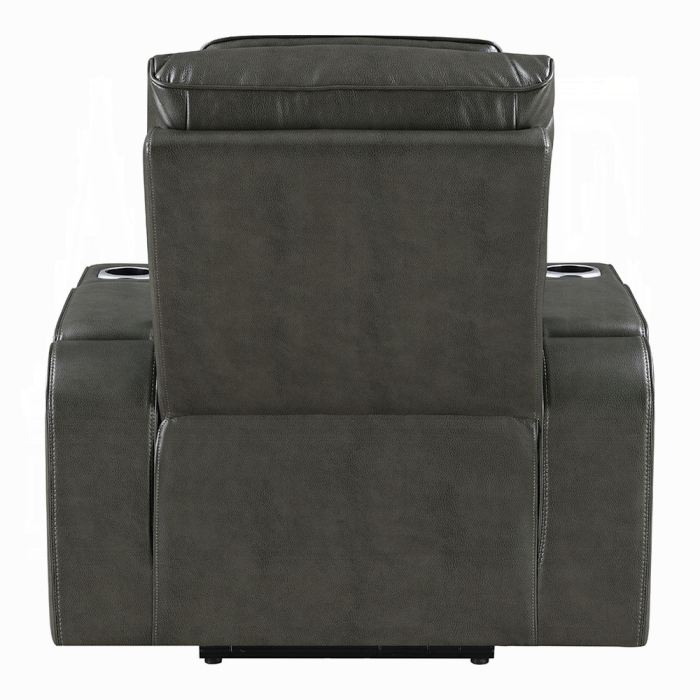 Taddeo Power Motion Recliner w/Power Headrest, USB, Wireless Charger & LED
