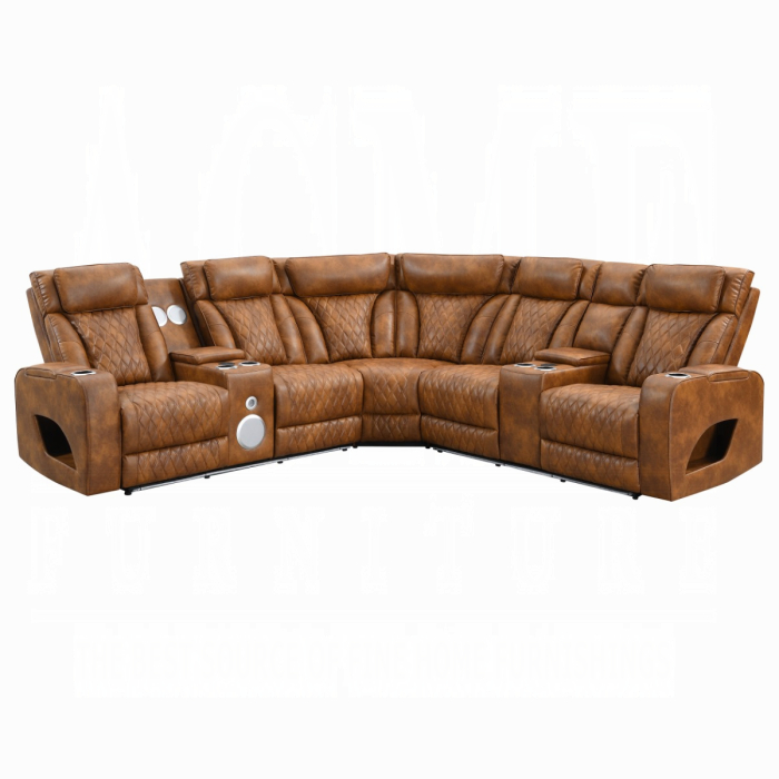 Taddeo Power Motion Sectional Sofa Set w/Power Headrest, Massage & LED