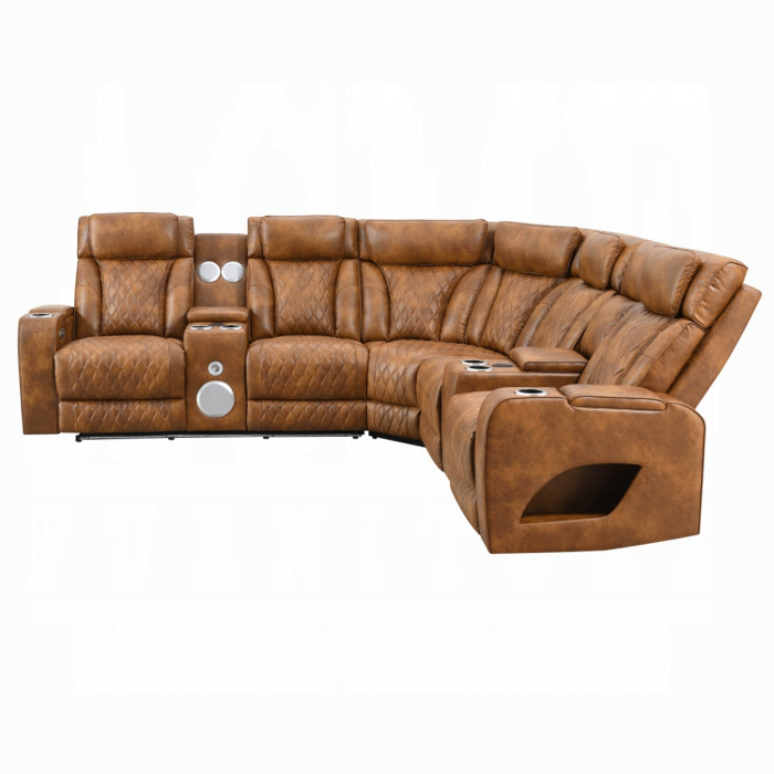 Taddeo Power Motion Sectional Sofa Set w/Power Headrest, Massage & LED