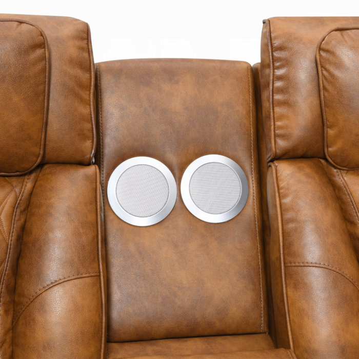 Taddeo Power Motion Sectional Sofa Set w/Power Headrest, Massage & LED