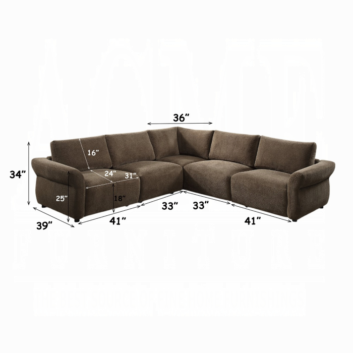 Theodore Modular - Right Facing  Arm Chair