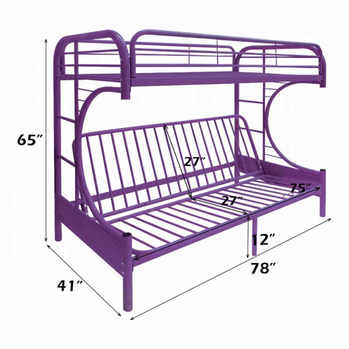 Eclipse Twin/Full Futon Bunk Bed