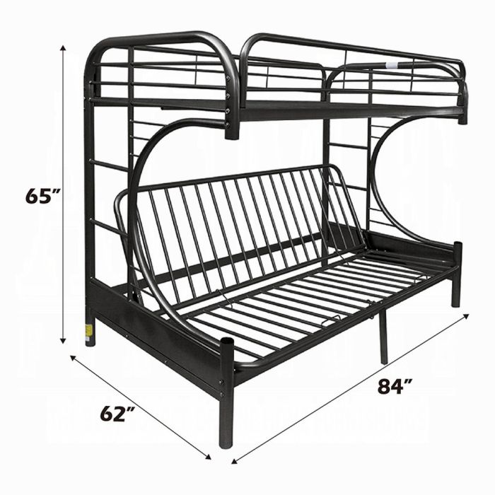 Eclipse Twin XL/Queen Futon Bunk Bed