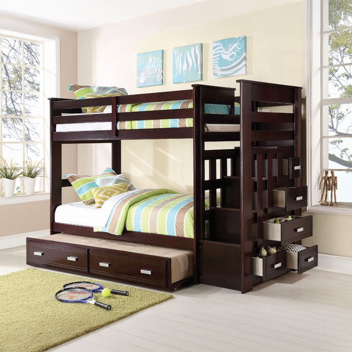 Allentown Twin/Twin Bunk Bed W/Trundle & Storage