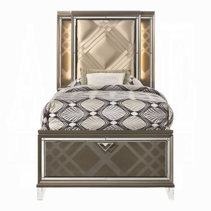 Skylar Twin Bed W/Led & Storage