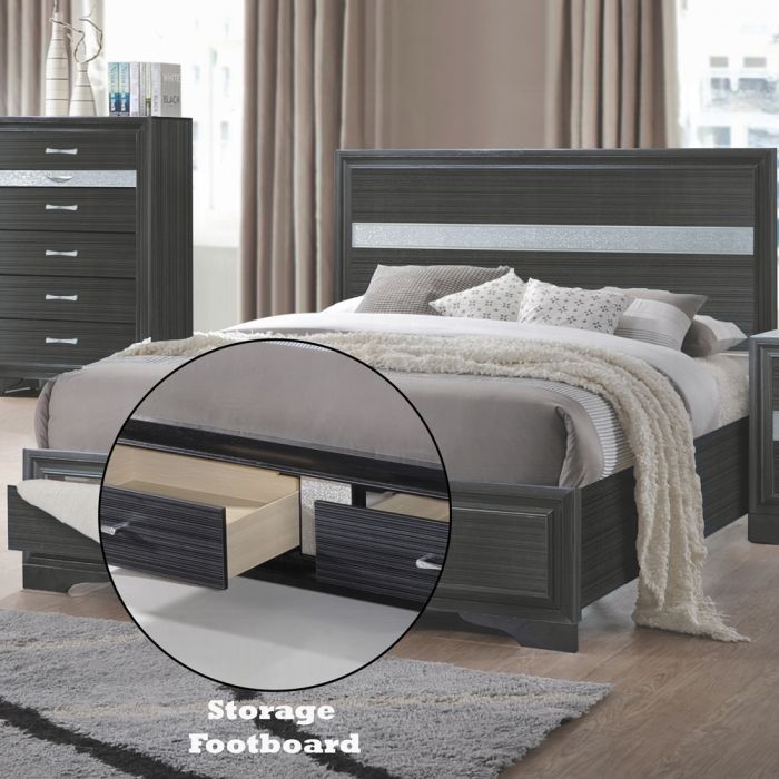 Naima Queen Bed W/Storage