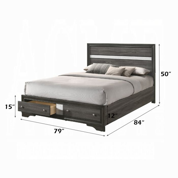 Naima EK Bed W/Storage