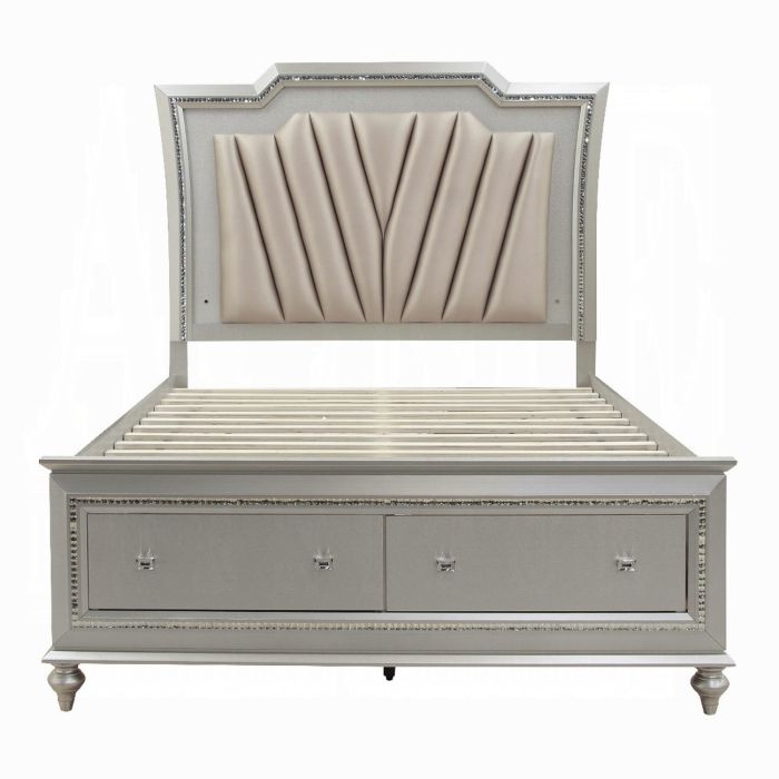 Kaitlyn EK Bed W/Led & Storage