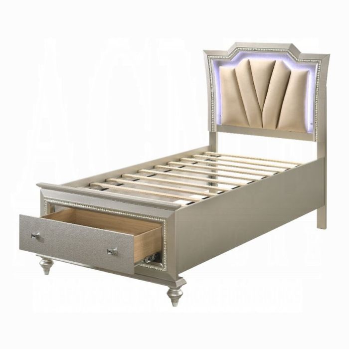 Kaitlyn Full Bed W/Led & Storage
