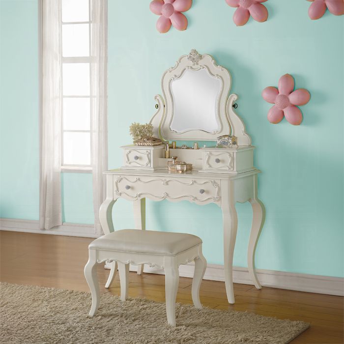 Edalene Vanity Desk W/Mirror