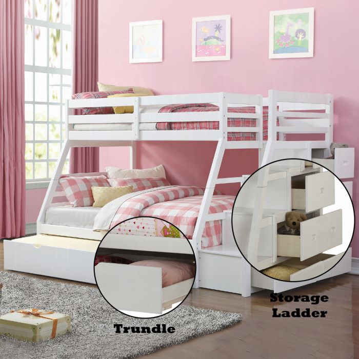 Jason Twin/Full Bunk Bed W/Trundle & Storage