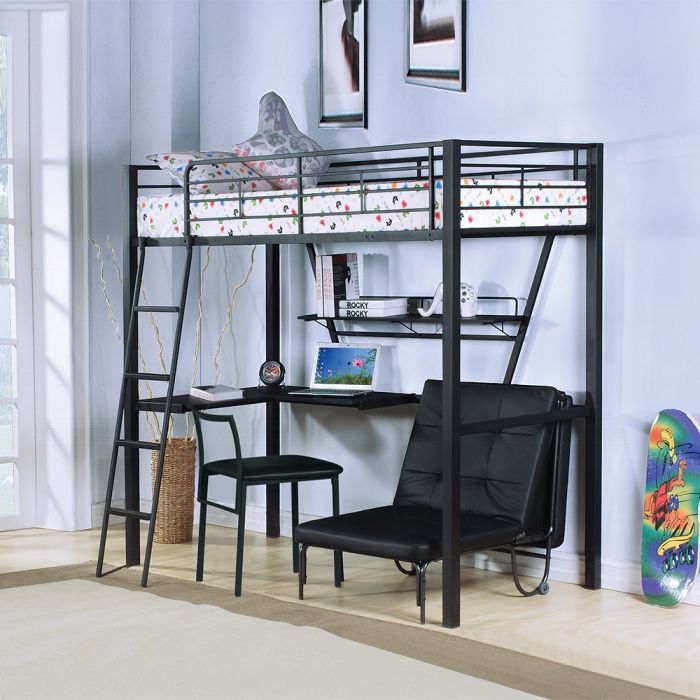Senon Twin Loft Bed W/Desk