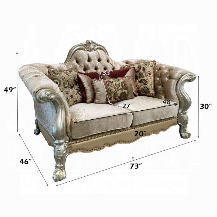Dresden Loveseat W/5 Pillows
