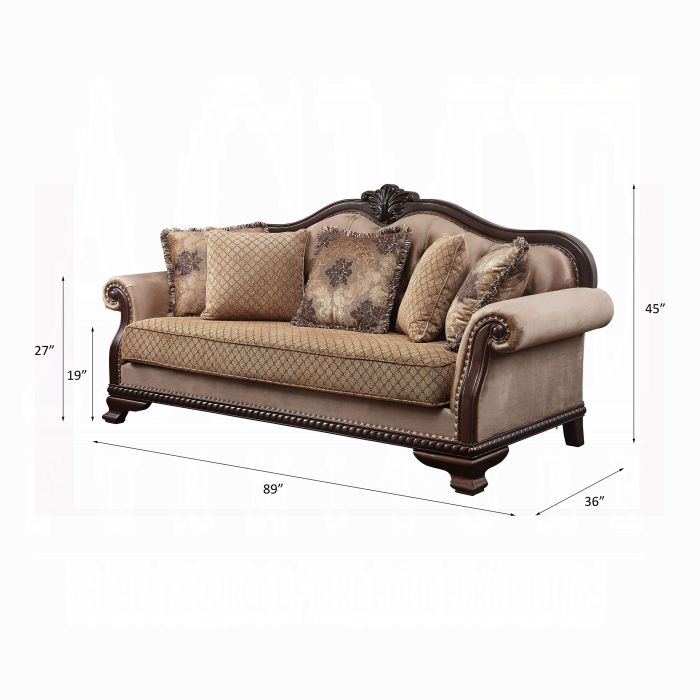 Chateau De Ville Sofa W/5 Pillows (Same LV01588)