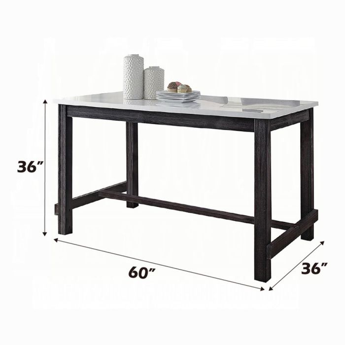 Yelena Counter Height Table W/Marble Top