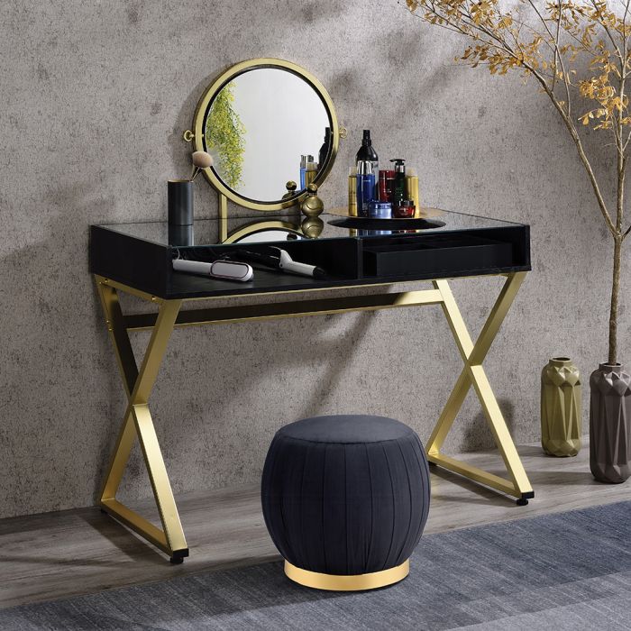 Coleen Vanity Desk W/Mirror & Jewelry Tray