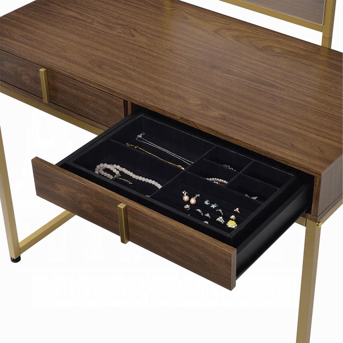 Coleen Vanity Desk W/Mirror & Jewelry Tray