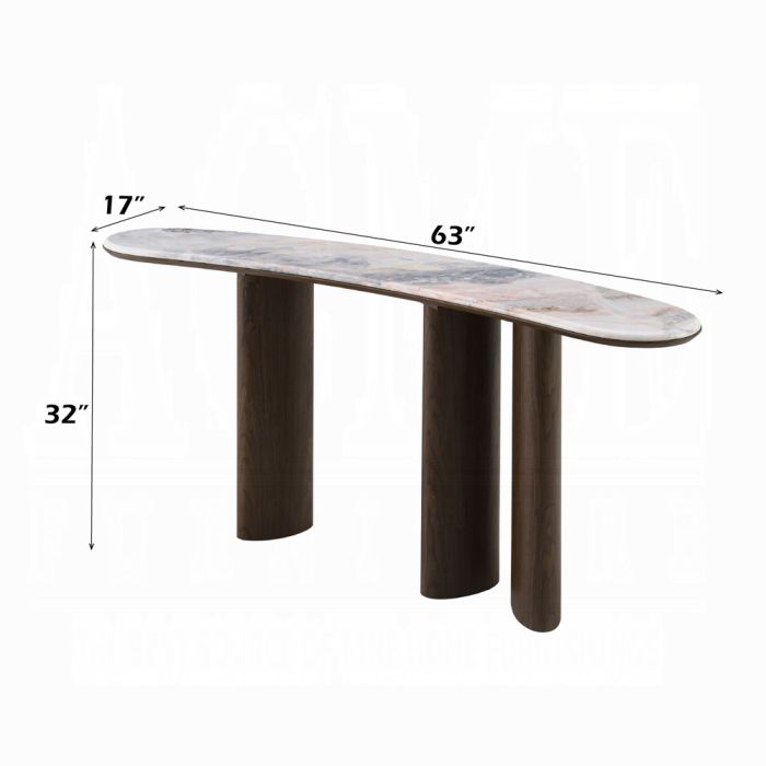 Hanale Console Table w/Natural Marble