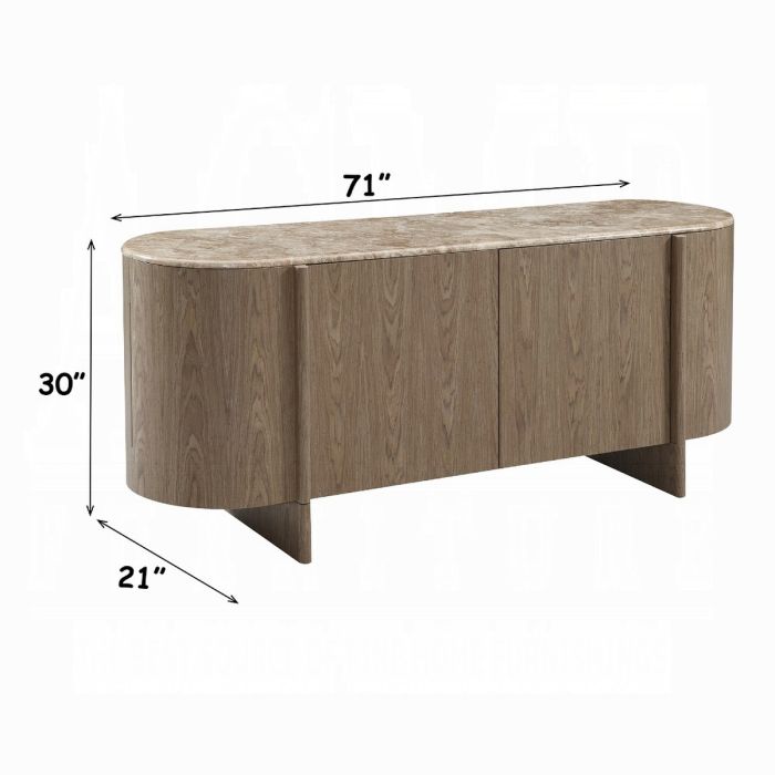 Markku Console Table w/Natural Marble