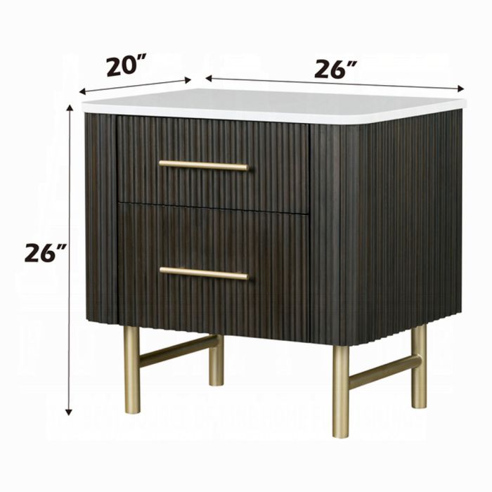 Clayten Nightstand w/Marble Top