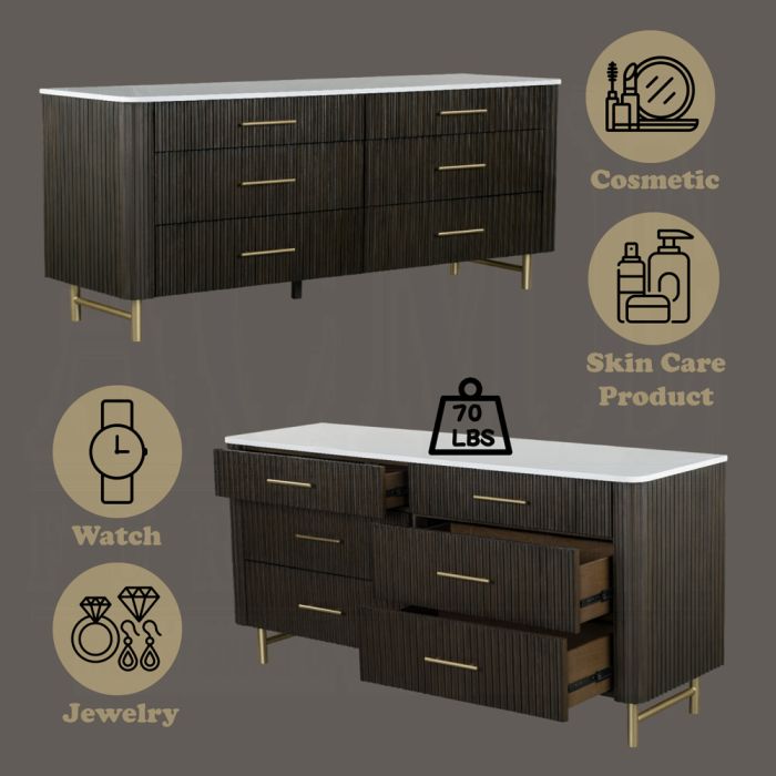 Clayten Dresser w/Marble Top